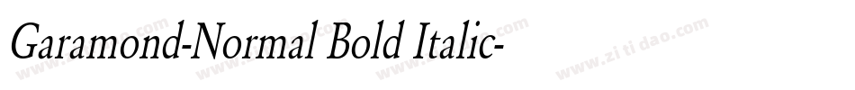 Garamond-Normal Bold Italic字体转换